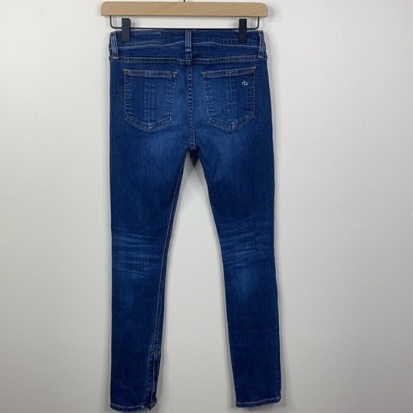 Rag & Bone Skinny Distressed Zipper Capri Jeans 25 - Picture 6 of 8